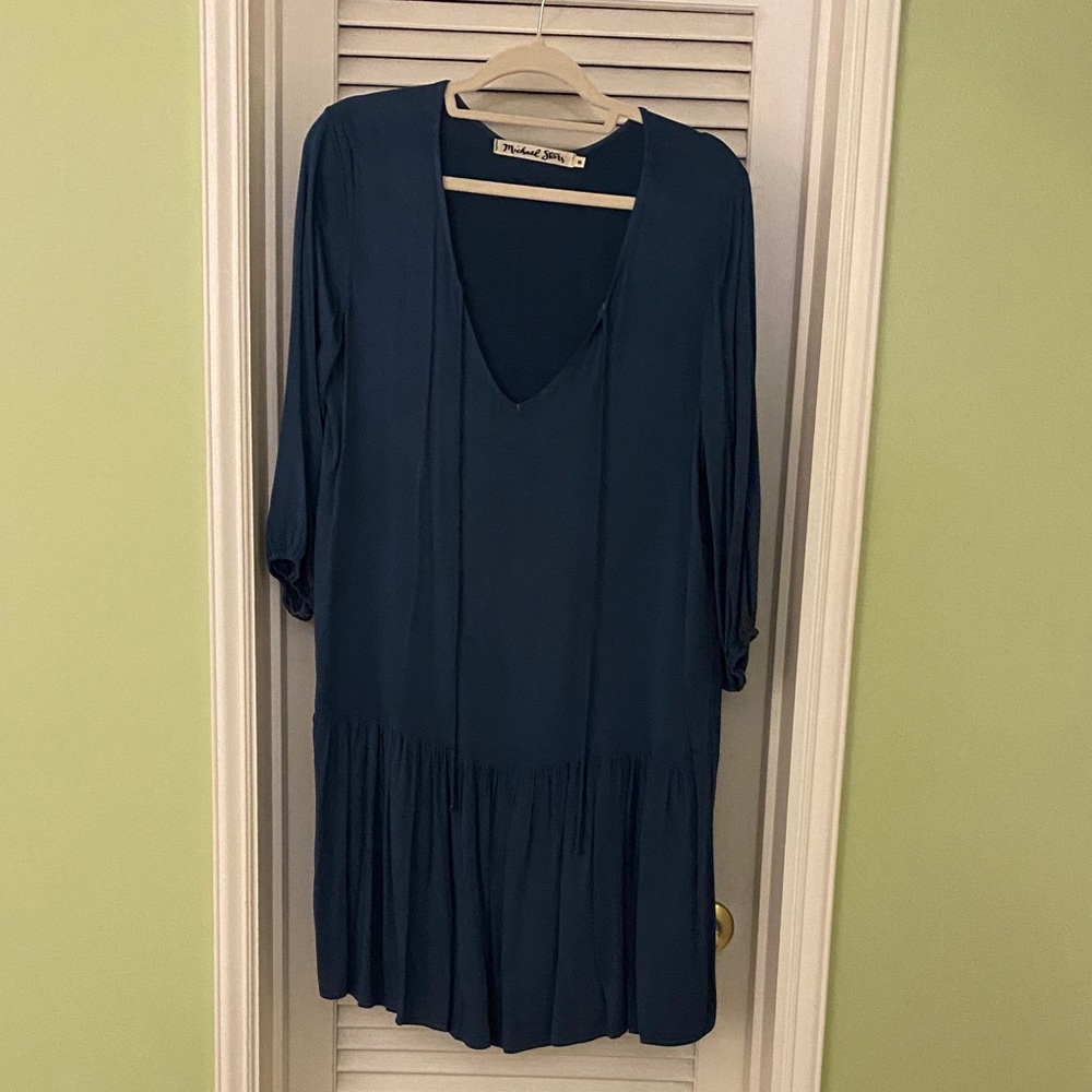Michael Stars Deep Blue V-Neck Dress